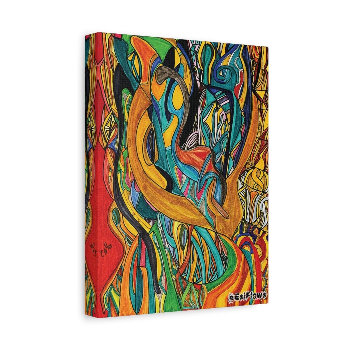 "Energy Art v6" | ***[Canvas Print]*** | EsiFlows | Colorful Abstract Canvas Wall Art - EsiFlows
