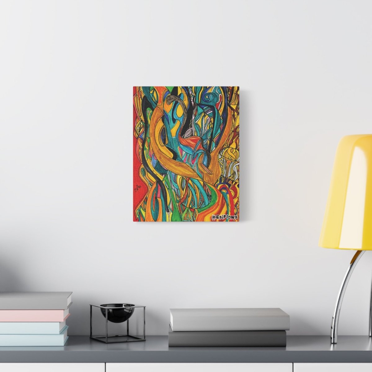 "Energy Art v6" | ***[Canvas Print]*** | EsiFlows | Colorful Abstract Canvas Wall Art - EsiFlows