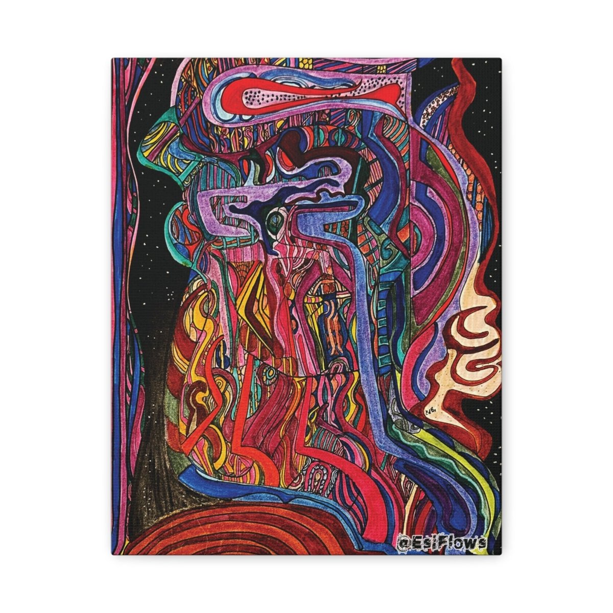 "Energy Art v7" | ***[Canvas Print]*** | EsiFlows | Colorful Abstract Canvas Wall Art - EsiFlows