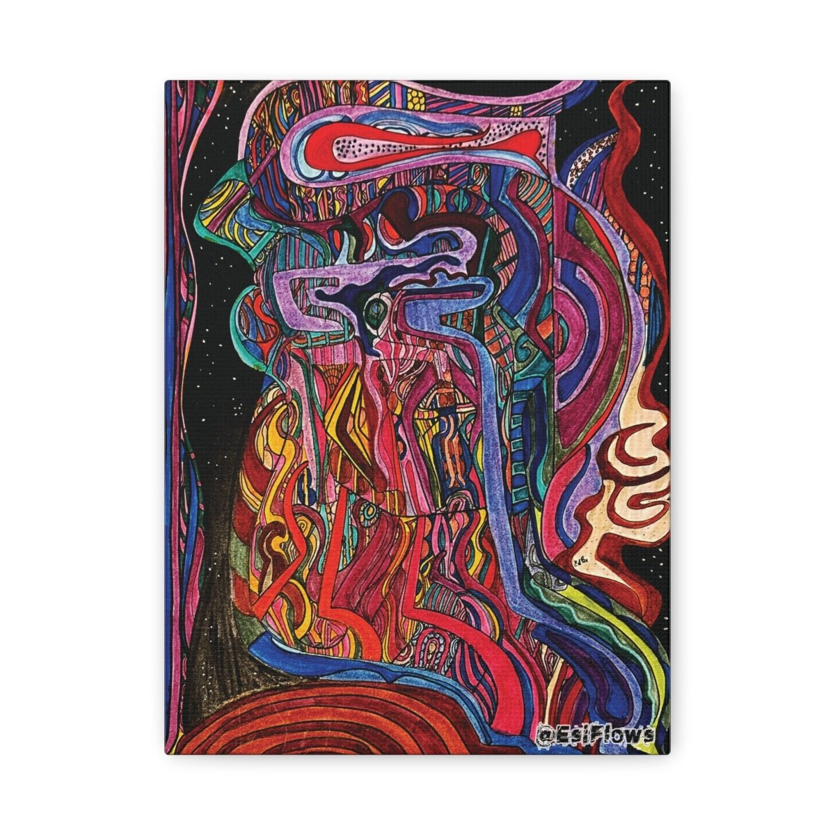 "Energy Art v7" | ***[Canvas Print]*** | EsiFlows | Colorful Abstract Canvas Wall Art - EsiFlows