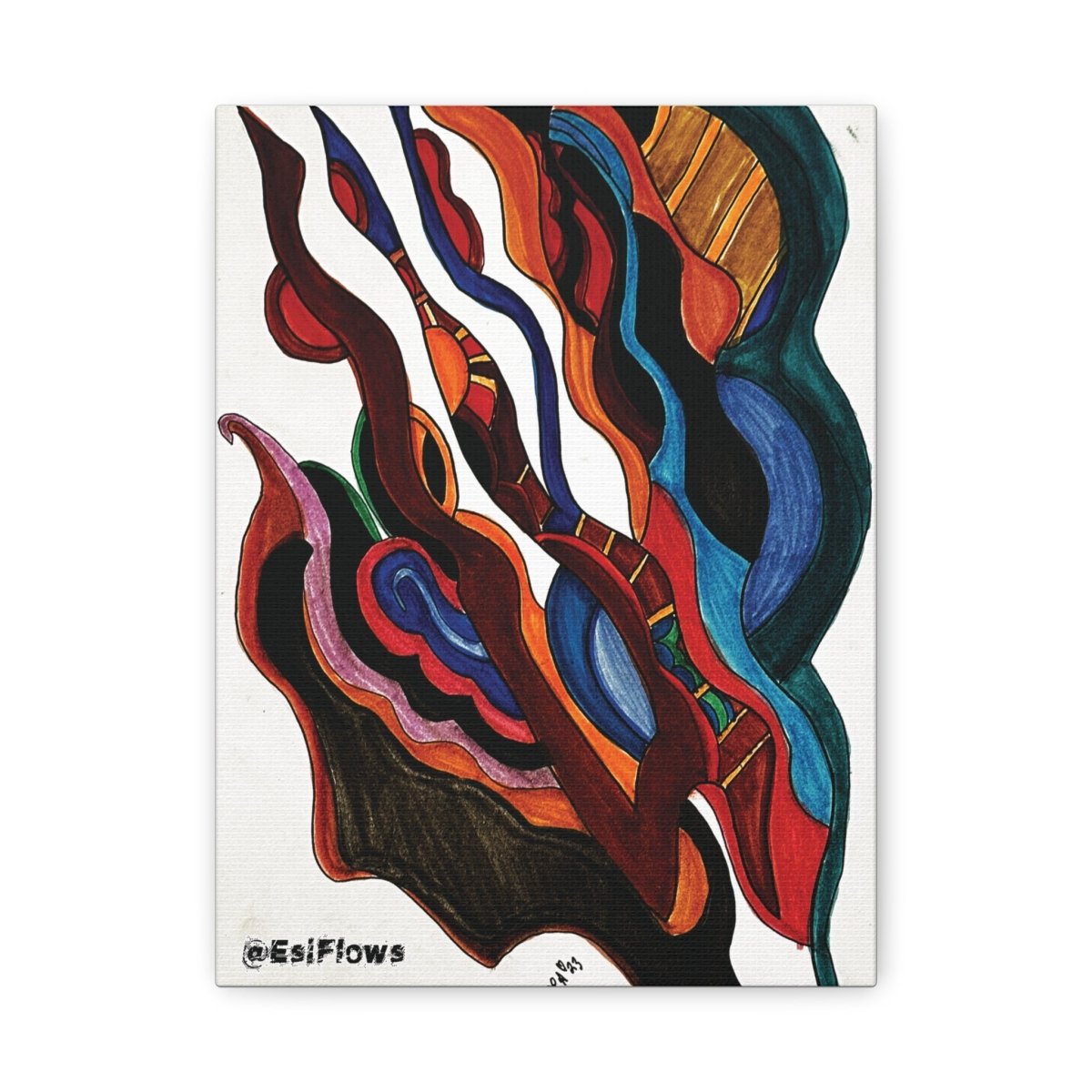 "Energy Art v9" | ***[Canvas Print]*** | EsiFlows | Colorful Abstract Canvas Wall Art - EsiFlows