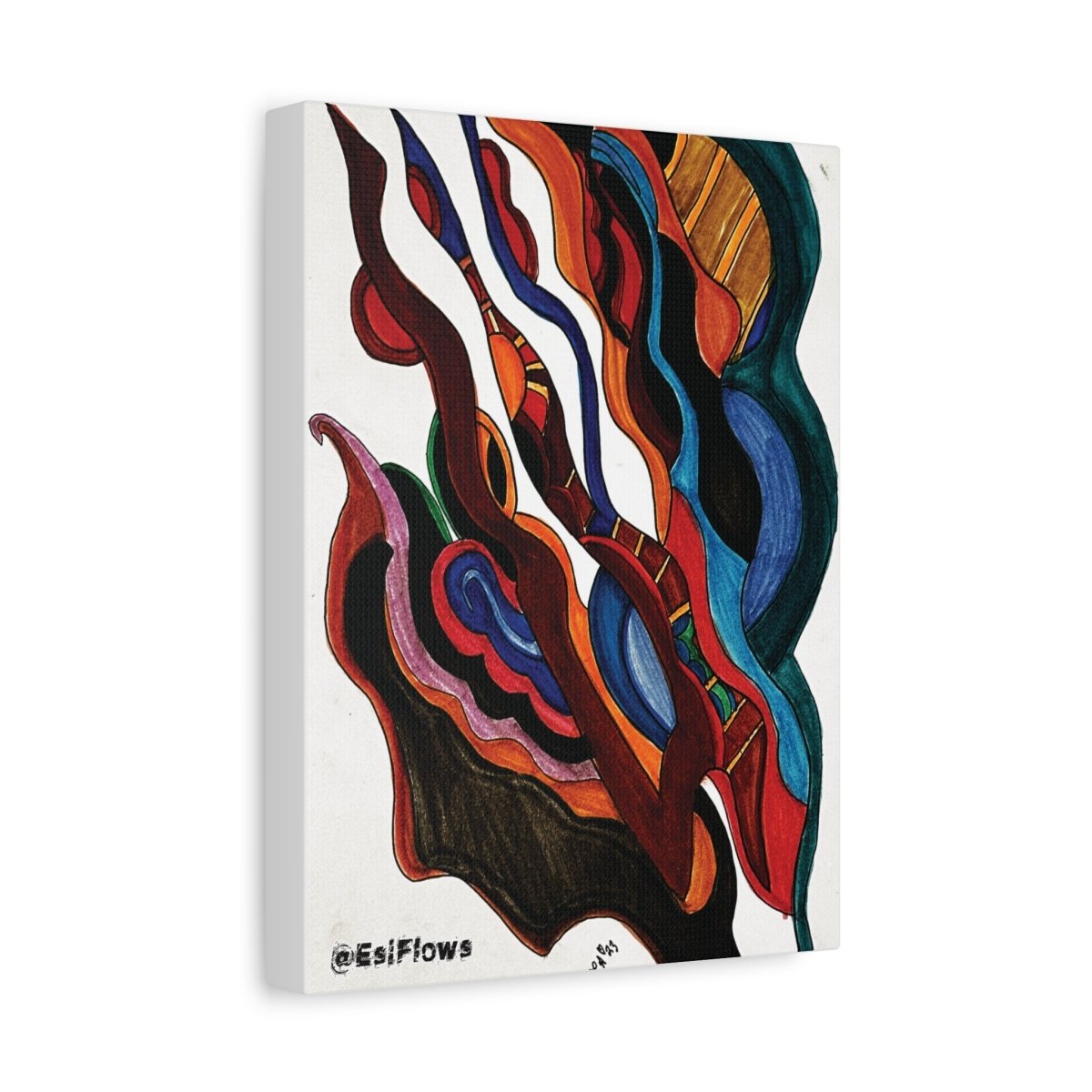"Energy Art v9" | ***[Canvas Print]*** | EsiFlows | Colorful Abstract Canvas Wall Art - EsiFlows