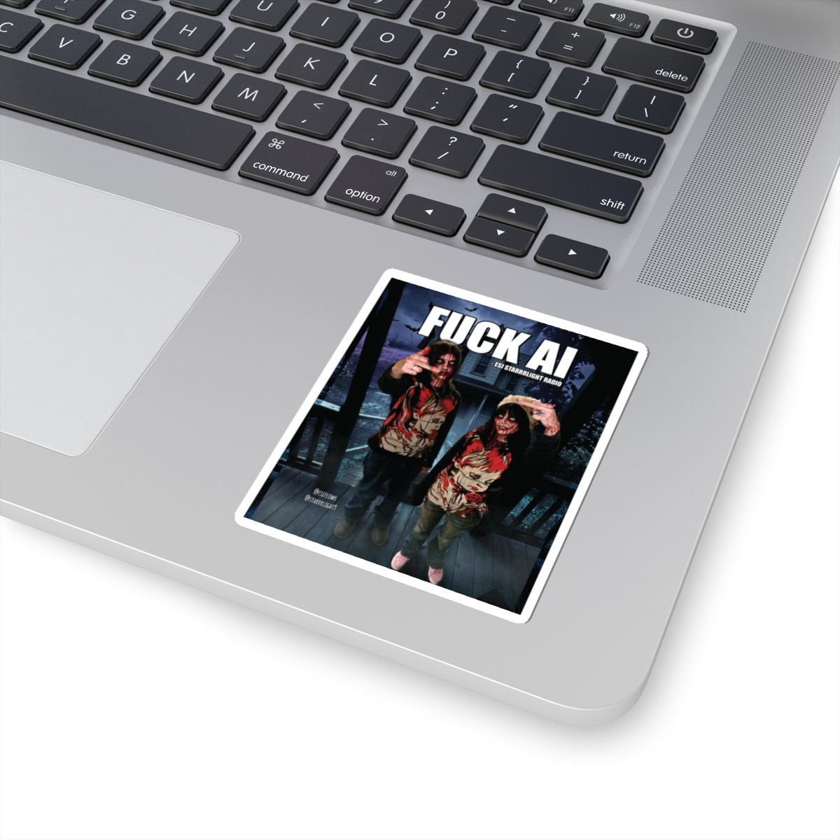 "Esi Starrrlight Radio - FUCK AI" | ***[Sticker]*** | Esi Starrrlight Radio x EsiFlows | Surreal Scary Bloody Bold Statement Stickers - EsiFlows