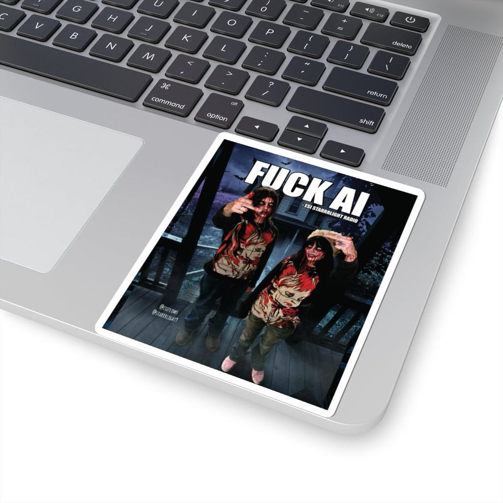 "Esi Starrrlight Radio - FUCK AI" | ***[Sticker]*** | Esi Starrrlight Radio x EsiFlows | Surreal Scary Bloody Bold Statement Stickers - EsiFlows