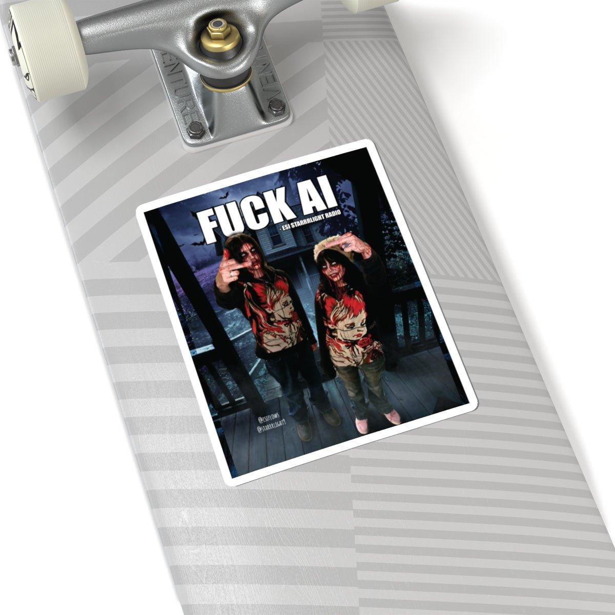 "Esi Starrrlight Radio - FUCK AI" | ***[Sticker]*** | Esi Starrrlight Radio x EsiFlows | Surreal Scary Bloody Bold Statement Stickers - EsiFlows