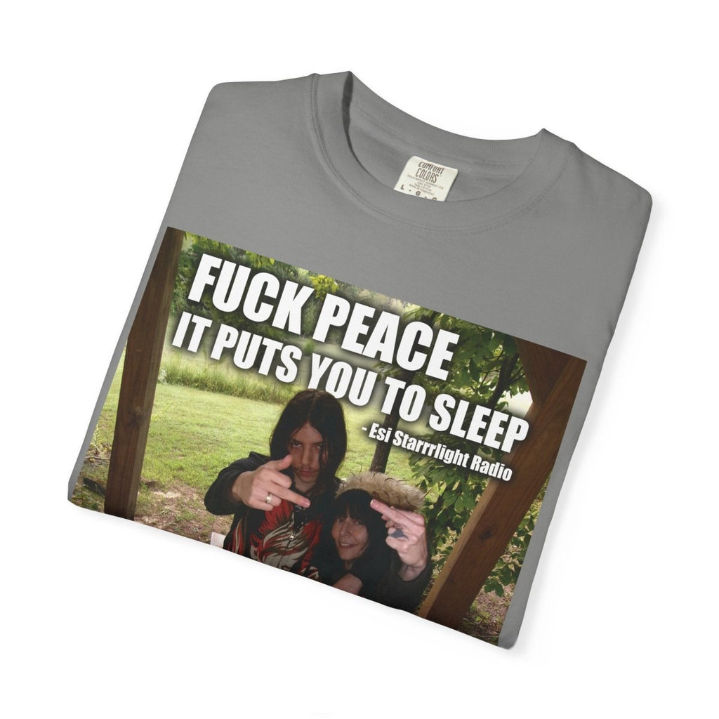 "Esi Starrrlight Radio - Fuck Peace" | ***[Graphic Tee]*** | Esi Starrrlight Radio x EsiFlows | Surreal Bold Fashion Model High Vibes T-Shirt - EsiFlows