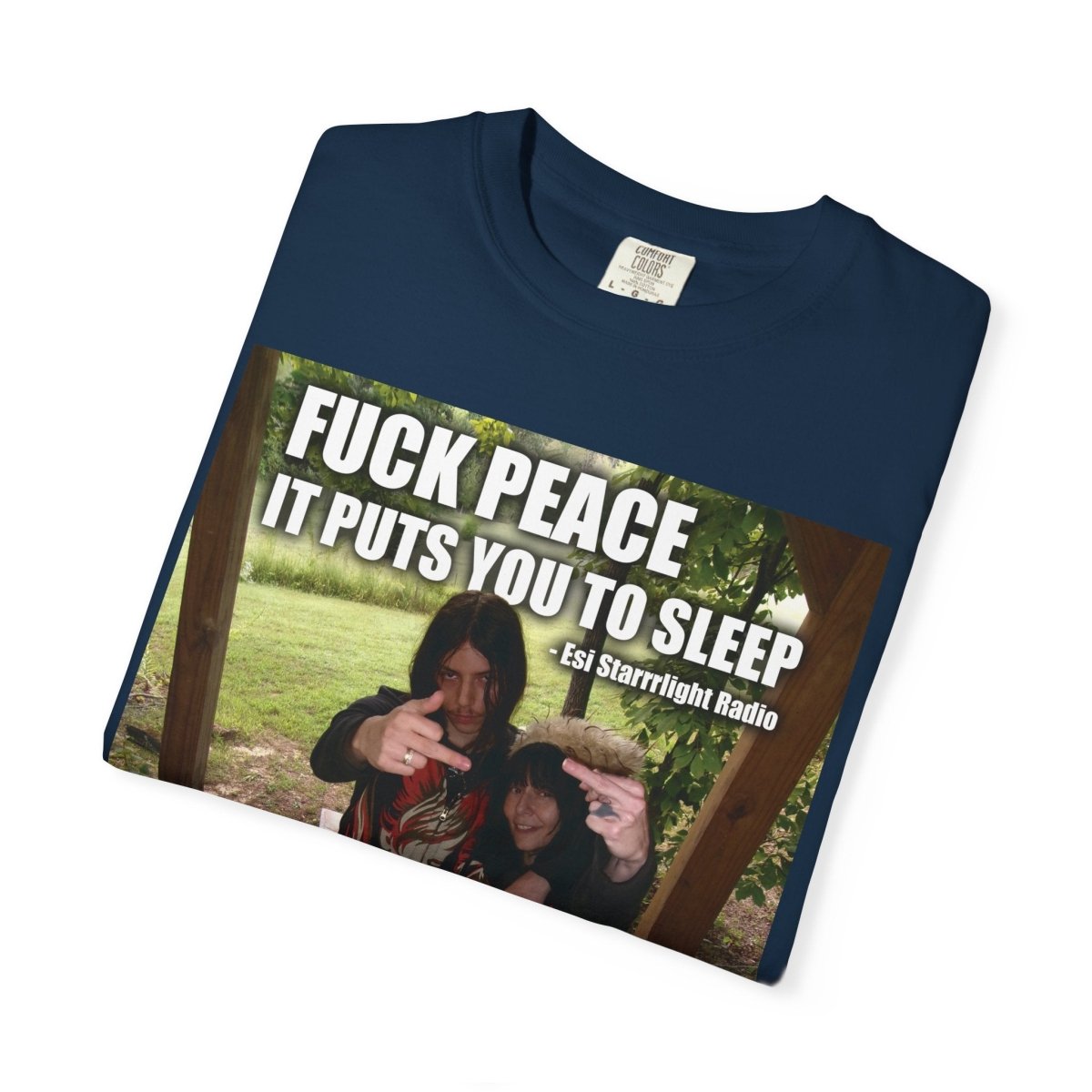 "Esi Starrrlight Radio - Fuck Peace" | ***[Graphic Tee]*** | Esi Starrrlight Radio x EsiFlows | Surreal Bold Fashion Model High Vibes T-Shirt - EsiFlows