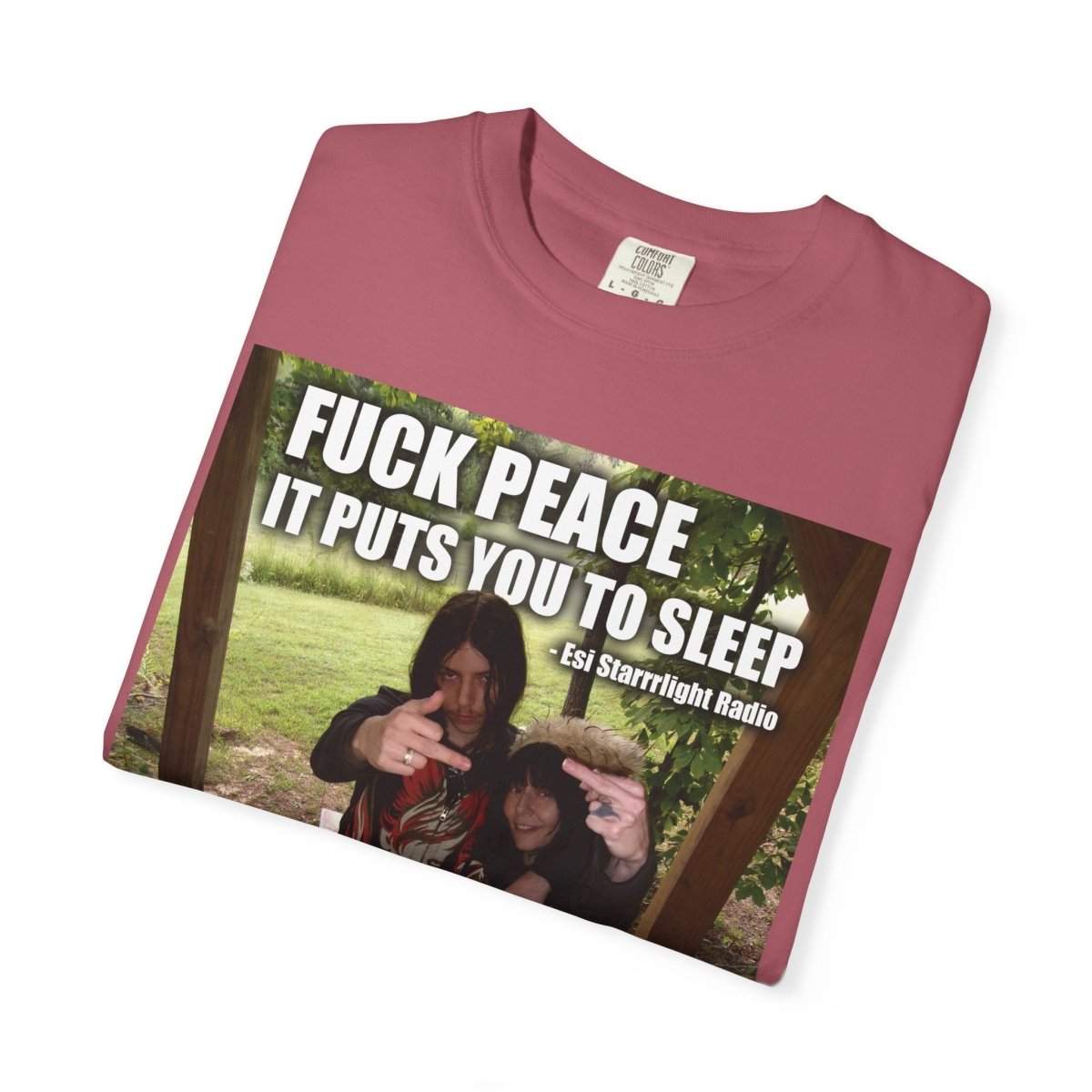 "Esi Starrrlight Radio - Fuck Peace" | ***[Graphic Tee]*** | Esi Starrrlight Radio x EsiFlows | Surreal Bold Fashion Model High Vibes T-Shirt - EsiFlows