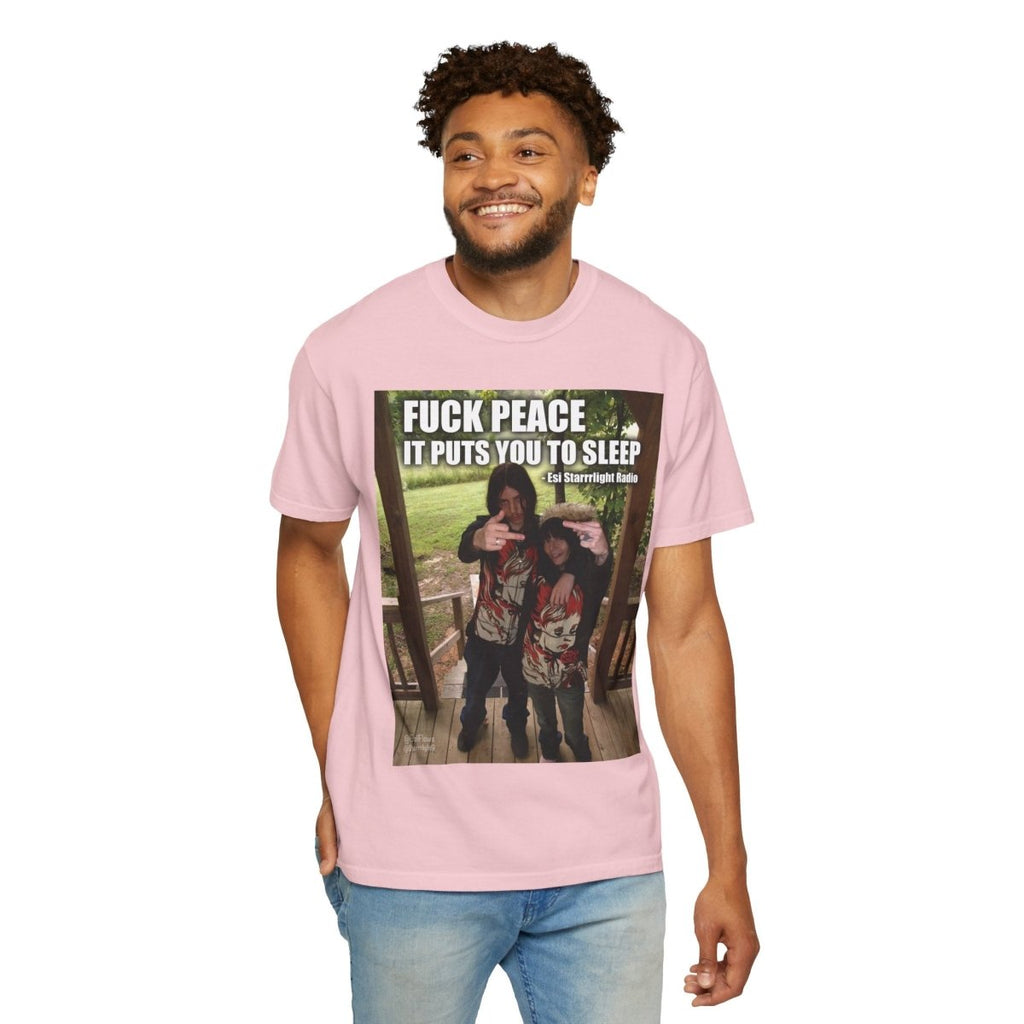 "Esi Starrrlight Radio - Fuck Peace" | ***[Graphic Tee]*** | Esi Starrrlight Radio x EsiFlows | Surreal Bold Fashion Model High Vibes T-Shirt - EsiFlows
