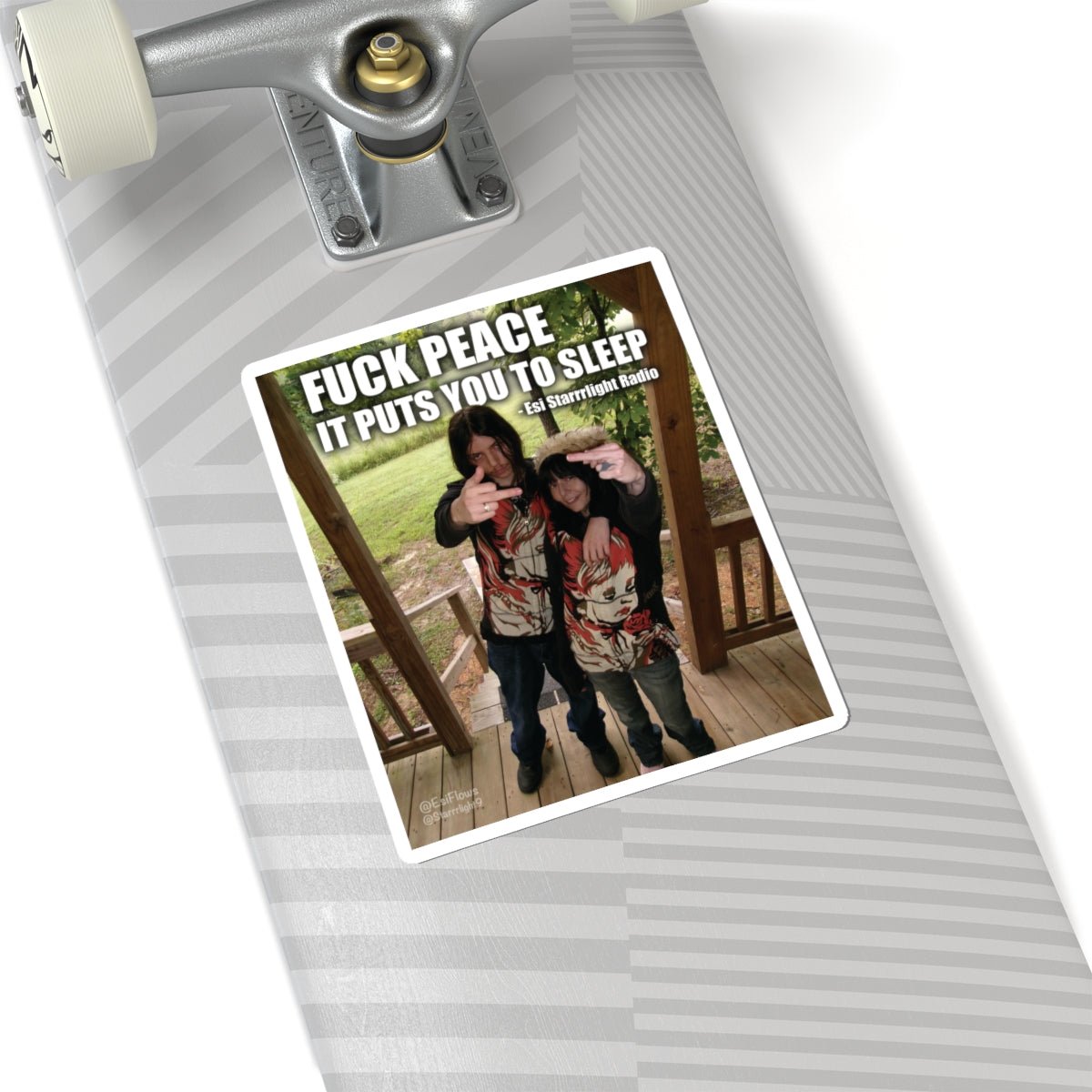 "Esi Starrrlight Radio - Fuck Peace" | ***[Sticker]*** | Esi Starrrlight Radio x EsiFlows | Bold Statement Peace Stickers - EsiFlows
