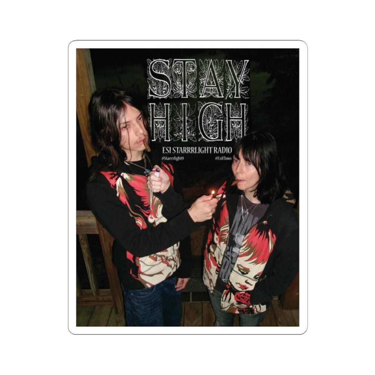 "Esi Starrrlight Radio - Stay High" | ***[Sticker]*** | Esi Starrrlight Radio x EsiFlows | Surreal Fashion Model High Vibes Stickers - EsiFlows