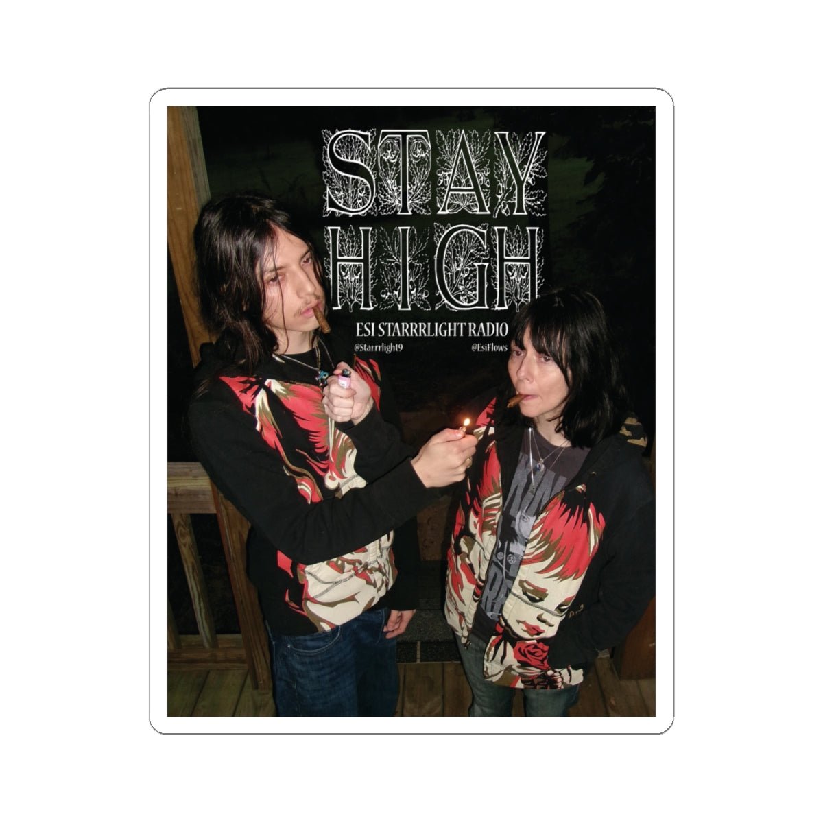 "Esi Starrrlight Radio - Stay High" | ***[Sticker]*** | Esi Starrrlight Radio x EsiFlows | Surreal Fashion Model High Vibes Stickers - EsiFlows