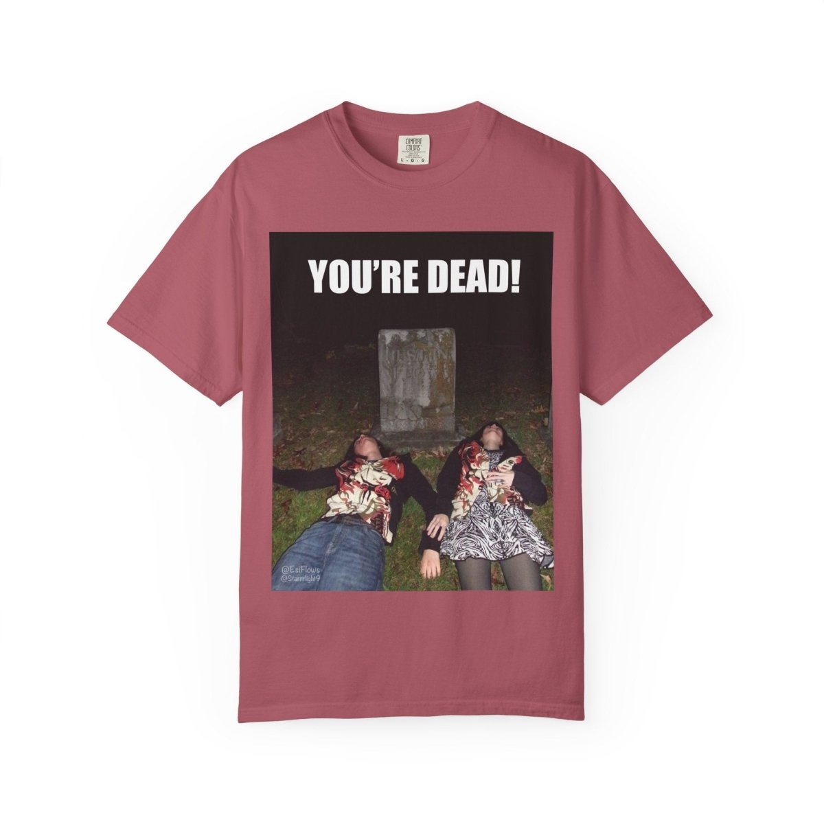 "Esi Starrrlight Radio - You're Dead!" | ***[Graphic Tee]*** | Esi Starrrlight Radio x EsiFlows | Surreal Cemetary Emo Alternative Fashion Model T-Shirt - EsiFlows