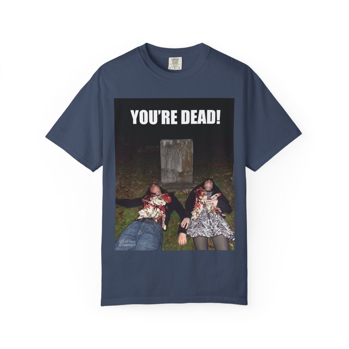 "Esi Starrrlight Radio - You're Dead!" | ***[Graphic Tee]*** | Esi Starrrlight Radio x EsiFlows | Surreal Cemetary Emo Alternative Fashion Model T-Shirt - EsiFlows