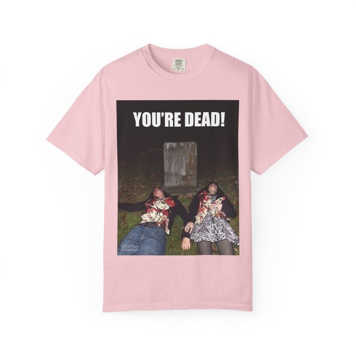 "Esi Starrrlight Radio - You're Dead!" | ***[Graphic Tee]*** | Esi Starrrlight Radio x EsiFlows | Surreal Cemetary Emo Alternative Fashion Model T-Shirt - EsiFlows