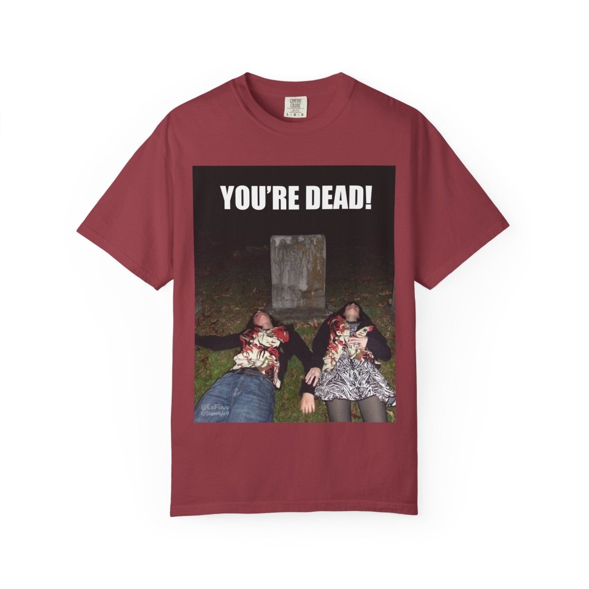 "Esi Starrrlight Radio - You're Dead!" | ***[Graphic Tee]*** | Esi Starrrlight Radio x EsiFlows | Surreal Cemetary Emo Alternative Fashion Model T-Shirt - EsiFlows