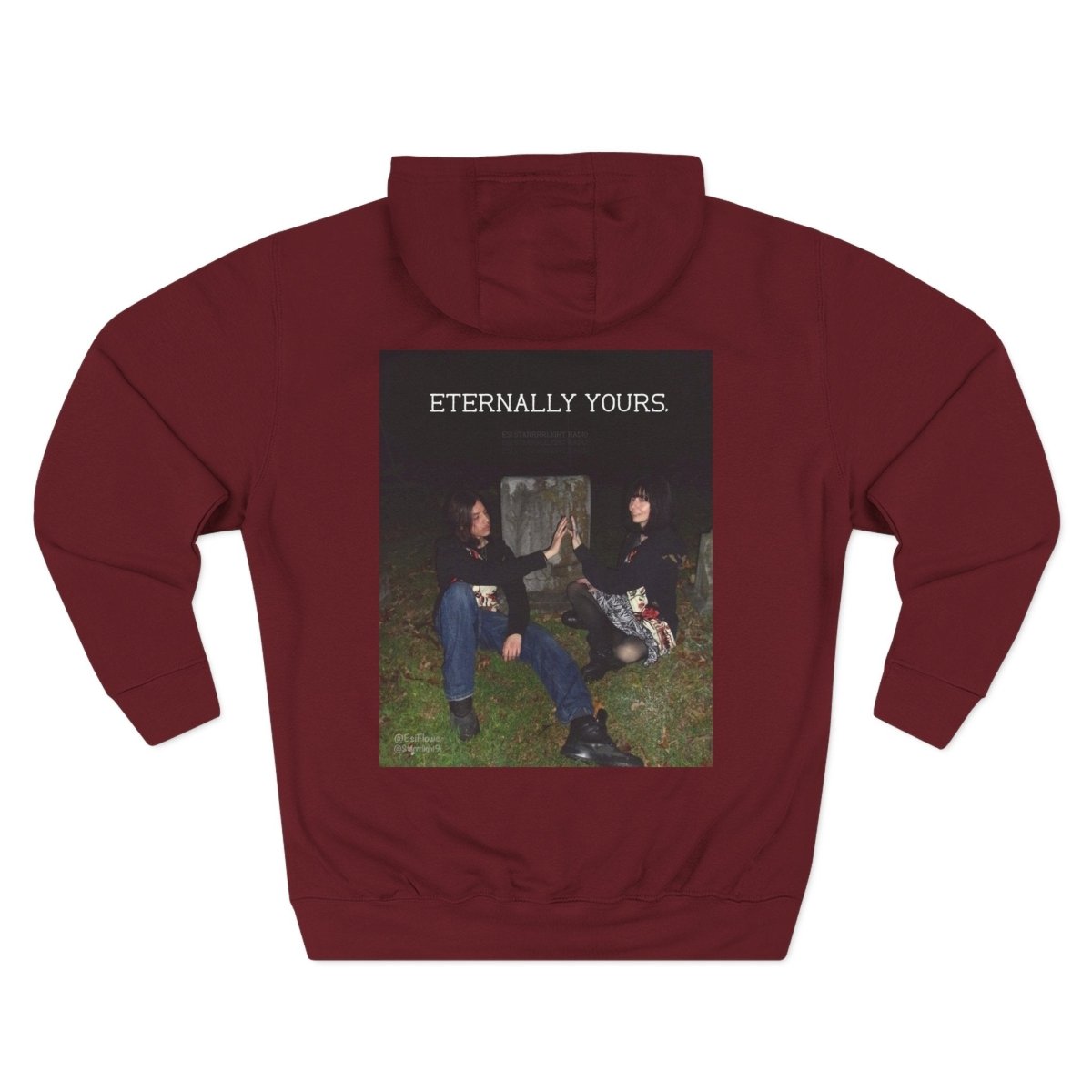 "Eternally Yours" | ***[Fleece Hoodie]*** | Esi Starrrlight Radio x EsiFlows | Cozy Graphic Sweatshirt for Music Lovers & Couples - EsiFlows
