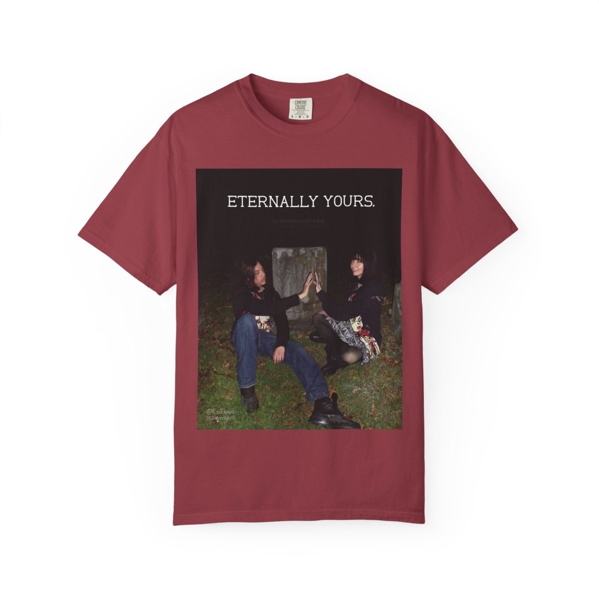 "Eternally Yours" | ***[Graphic Tee]*** | Esi Starrrlight Radio x EsiFlows | Cemetery Graphic T-Shirt for Music Lovers & Couples - EsiFlows