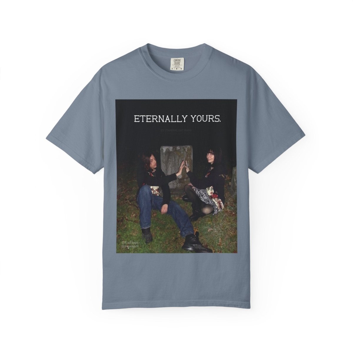 "Eternally Yours" | ***[Graphic Tee]*** | Esi Starrrlight Radio x EsiFlows | Cemetery Graphic T-Shirt for Music Lovers & Couples - EsiFlows