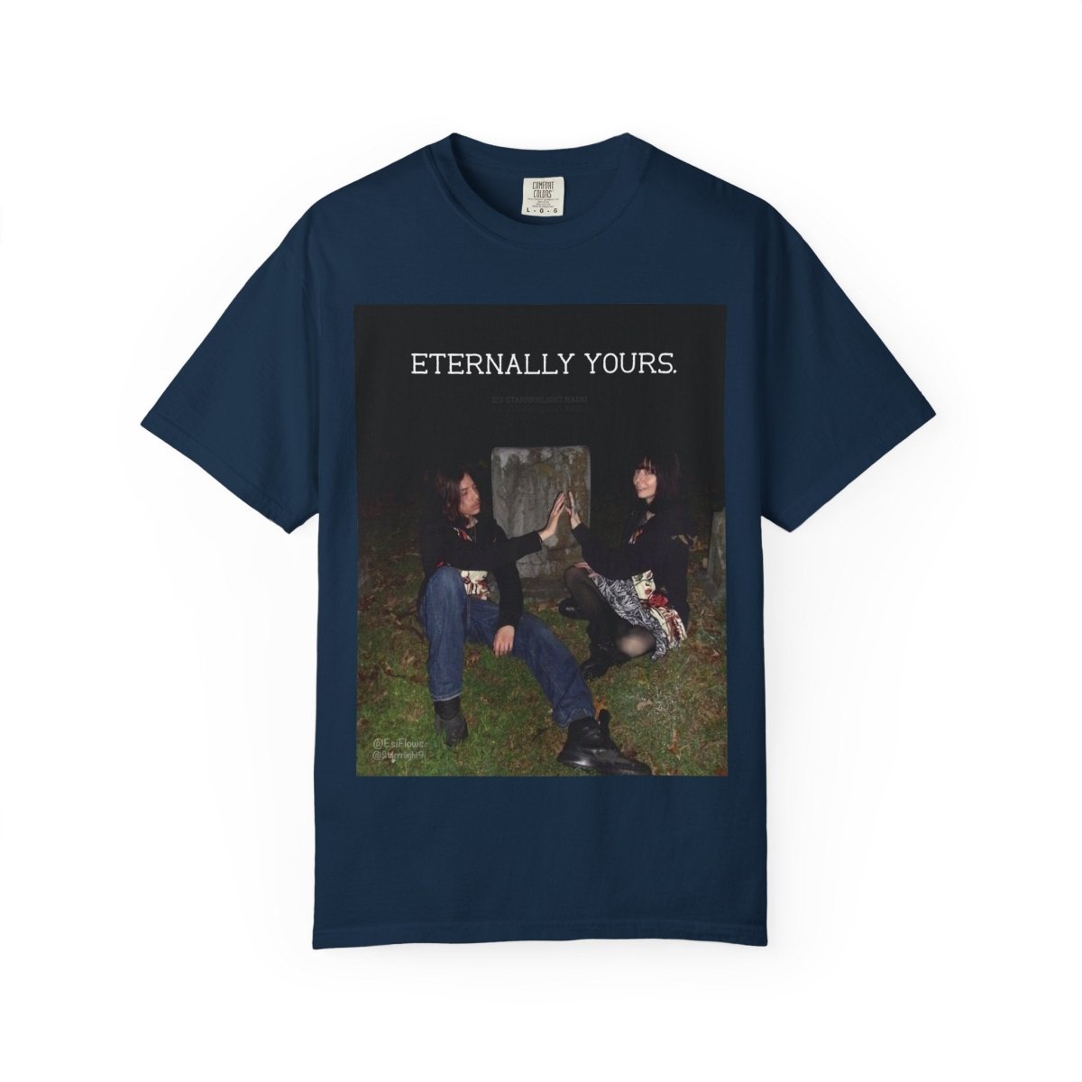 "Eternally Yours" | ***[Graphic Tee]*** | Esi Starrrlight Radio x EsiFlows | Cemetery Graphic T-Shirt for Music Lovers & Couples - EsiFlows
