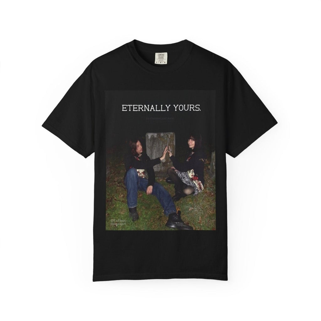 "Eternally Yours" | ***[Graphic Tee]*** | Esi Starrrlight Radio x EsiFlows | Cemetery Graphic T-Shirt for Music Lovers & Couples - EsiFlows