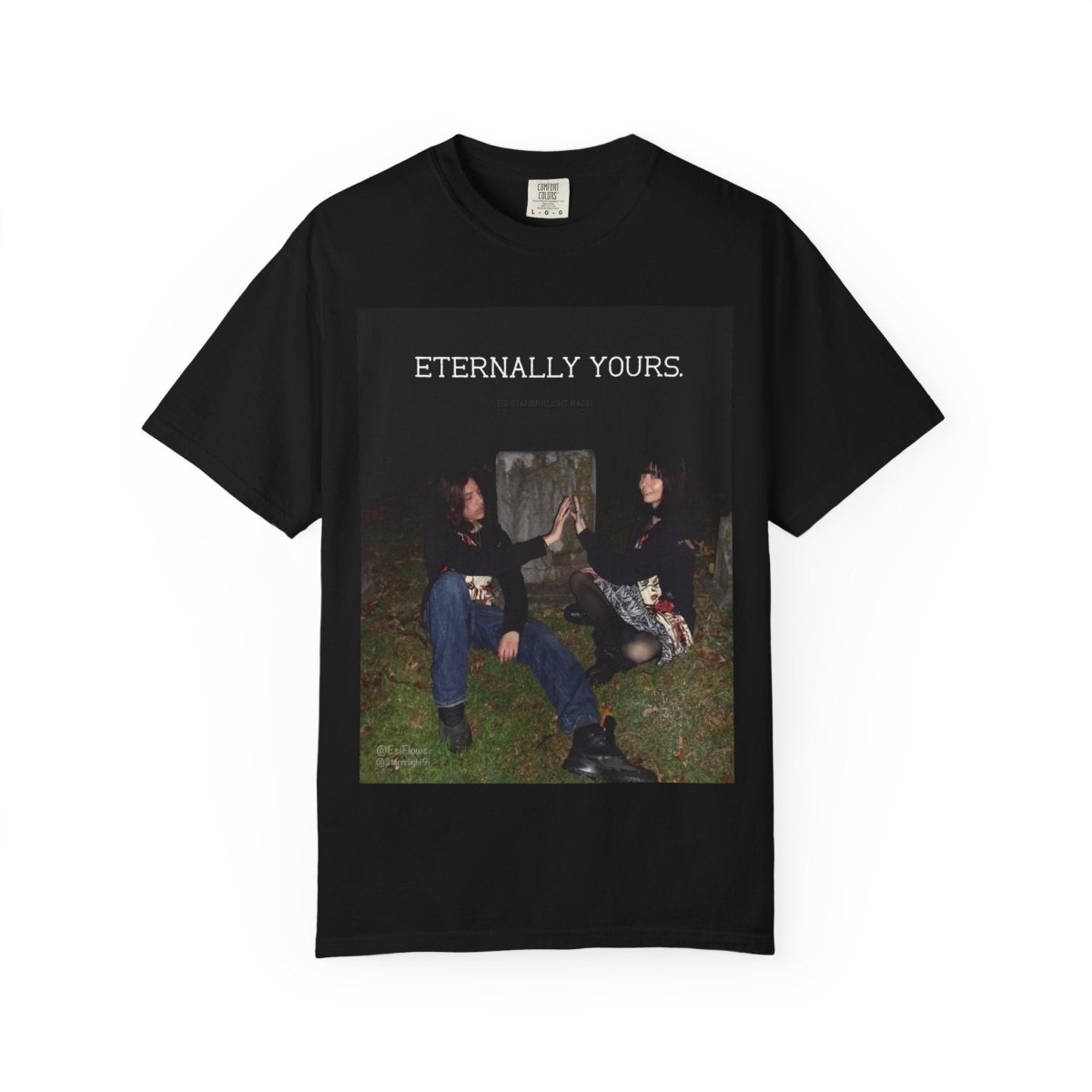 "Eternally Yours" | ***[Graphic Tee]*** | Esi Starrrlight Radio x EsiFlows | Cemetery Graphic T-Shirt for Music Lovers & Couples - EsiFlows