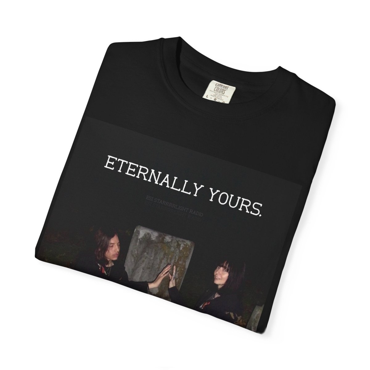 "Eternally Yours" | ***[Graphic Tee]*** | Esi Starrrlight Radio x EsiFlows | Cemetery Graphic T-Shirt for Music Lovers & Couples - EsiFlows