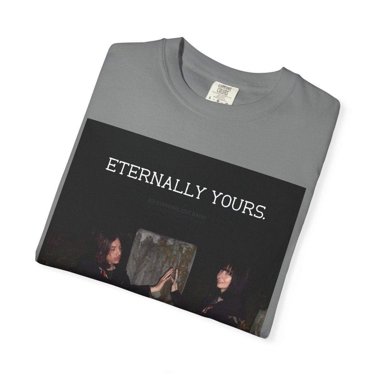 "Eternally Yours" | ***[Graphic Tee]*** | Esi Starrrlight Radio x EsiFlows | Cemetery Graphic T-Shirt for Music Lovers & Couples - EsiFlows