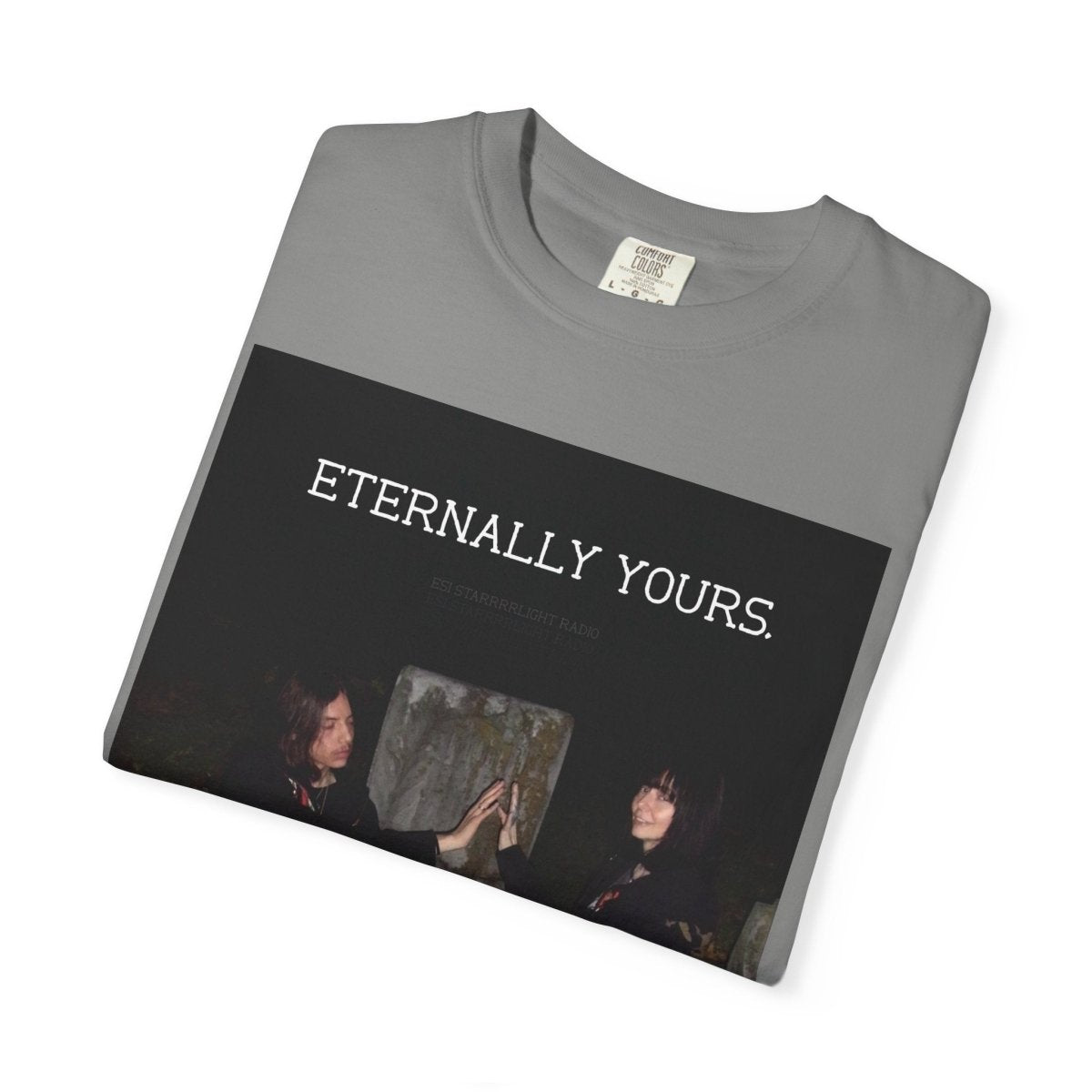 "Eternally Yours" | ***[Graphic Tee]*** | Esi Starrrlight Radio x EsiFlows | Cemetery Graphic T-Shirt for Music Lovers & Couples - EsiFlows
