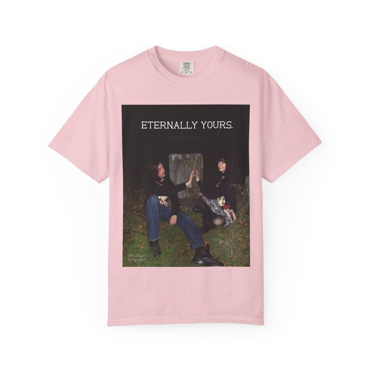 "Eternally Yours" | ***[Graphic Tee]*** | Esi Starrrlight Radio x EsiFlows | Cemetery Graphic T-Shirt for Music Lovers & Couples - EsiFlows
