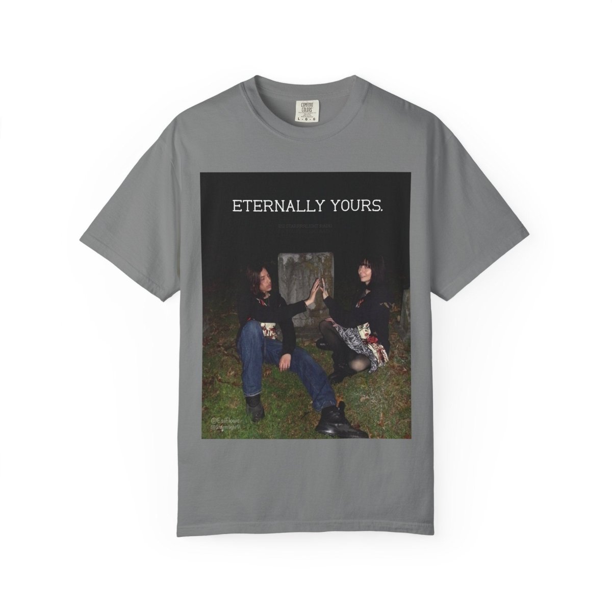 "Eternally Yours" | ***[Graphic Tee]*** | Esi Starrrlight Radio x EsiFlows | Cemetery Graphic T-Shirt for Music Lovers & Couples - EsiFlows