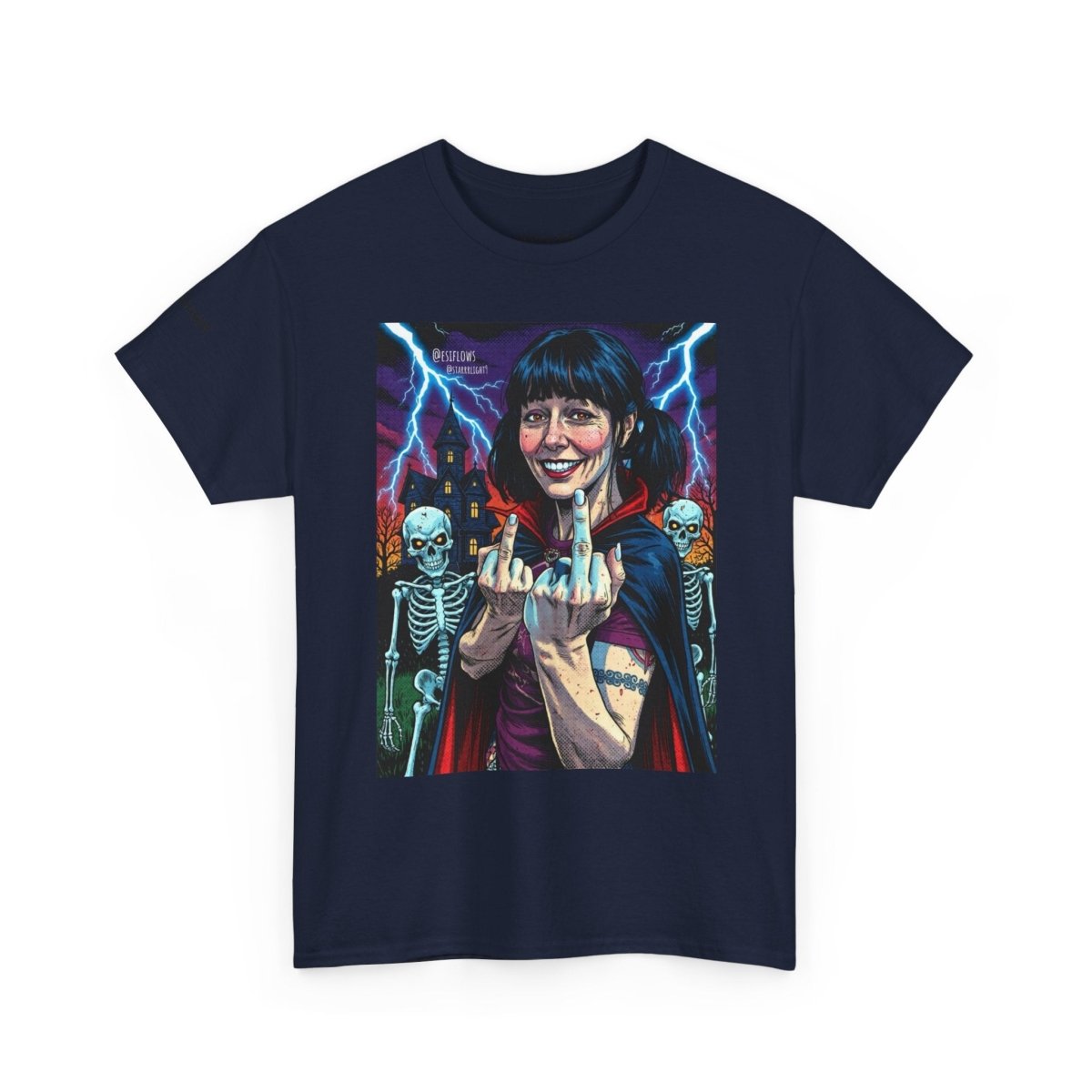 "Halloween EsiFlows" | ***[Heavy Graphic Tee]*** | EsiFlows | Spooky Skeletons Graphic Unisex Heavy Cotton Tee Shirt - EsiFlows