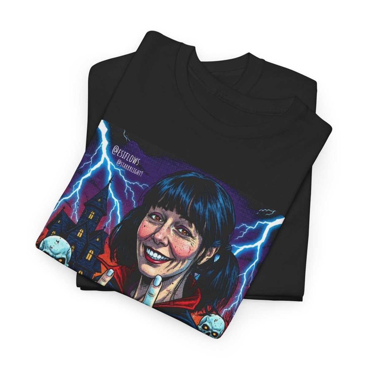 "Halloween EsiFlows" | ***[Heavy Graphic Tee]*** | EsiFlows | Spooky Skeletons Graphic Unisex Heavy Cotton Tee Shirt - EsiFlows