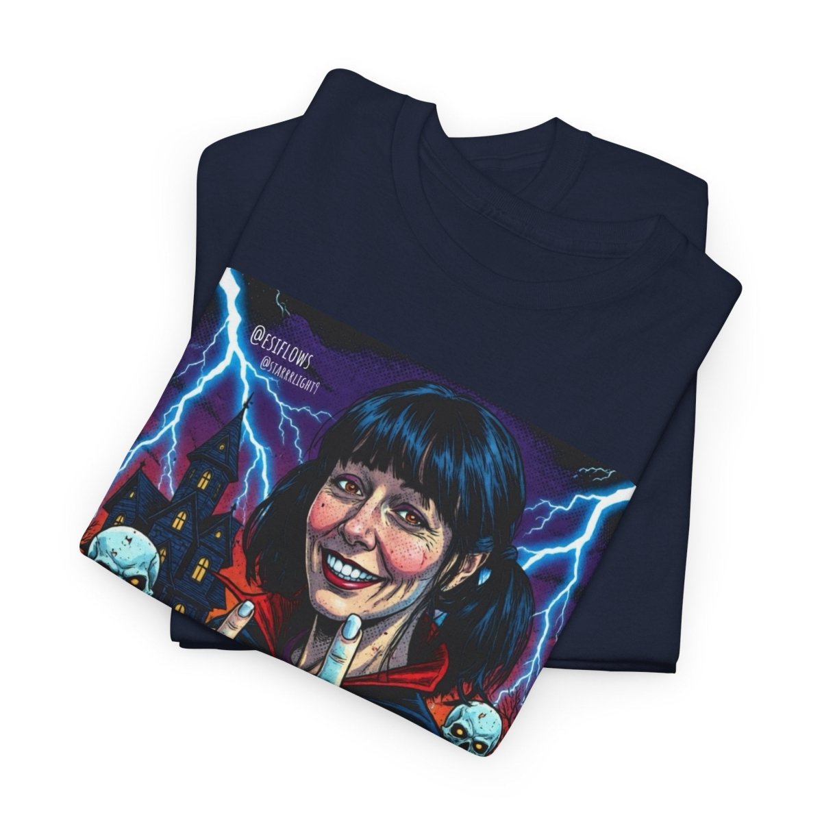 "Halloween EsiFlows" | ***[Heavy Graphic Tee]*** | EsiFlows | Spooky Skeletons Graphic Unisex Heavy Cotton Tee Shirt - EsiFlows