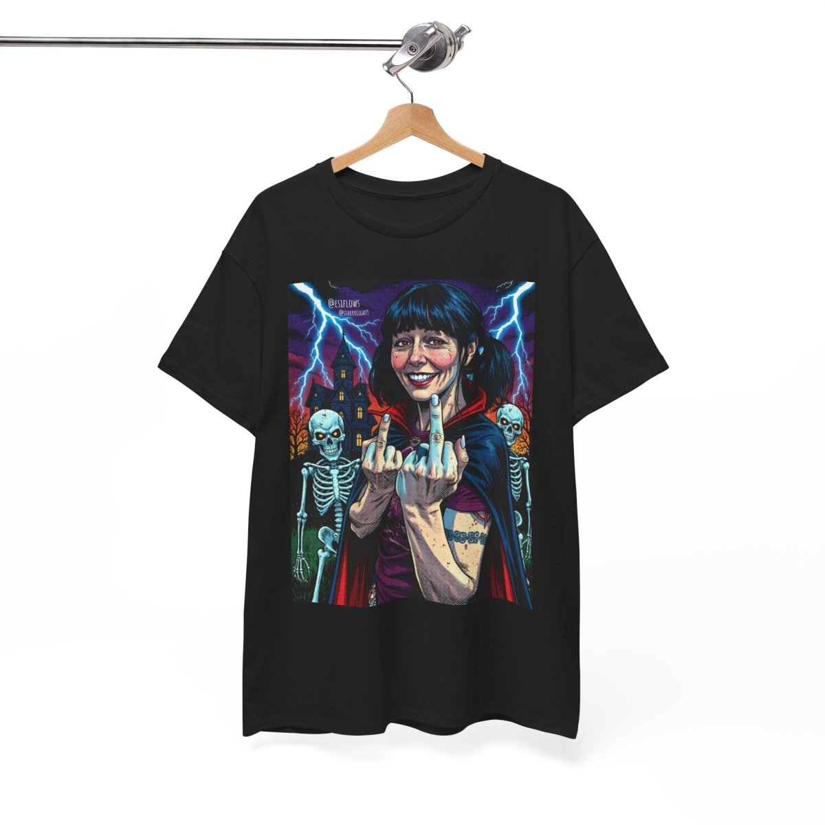 "Halloween EsiFlows" | ***[Heavy Graphic Tee]*** | EsiFlows | Spooky Skeletons Graphic Unisex Heavy Cotton Tee Shirt - EsiFlows