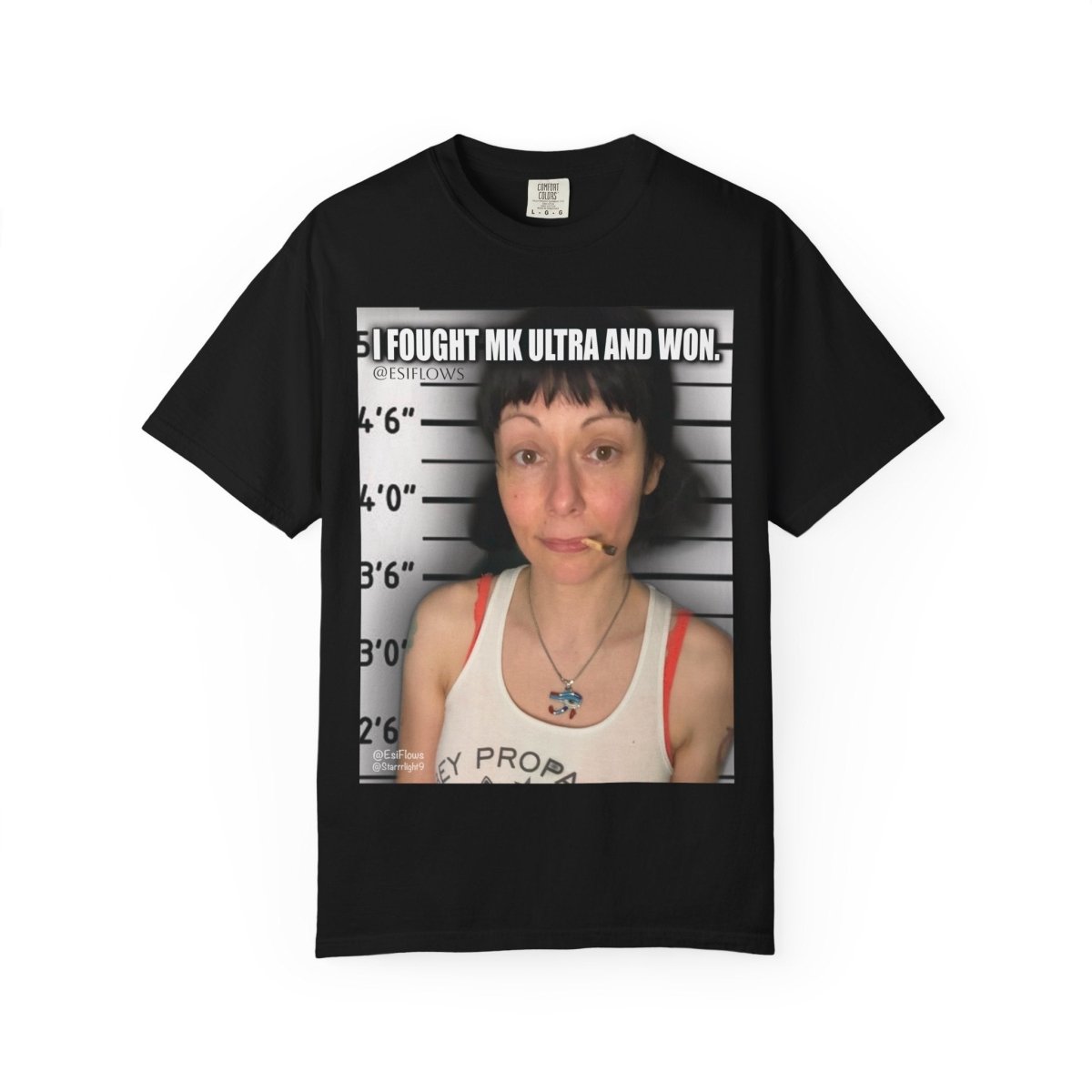 "I Fought MK Ultra and Won" | ***[Graphic Tee]*** | EsiFlows | Funny MK Ultra Unisex Garment - Dyed T-shirt - EsiFlows