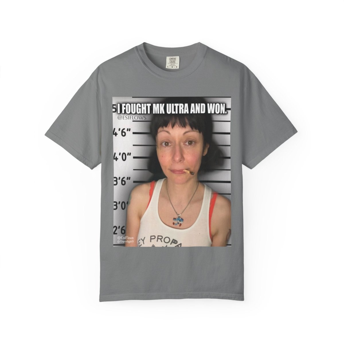 "I Fought MK Ultra and Won" | ***[Graphic Tee]*** | EsiFlows | Funny MK Ultra Unisex Garment - Dyed T-shirt - EsiFlows