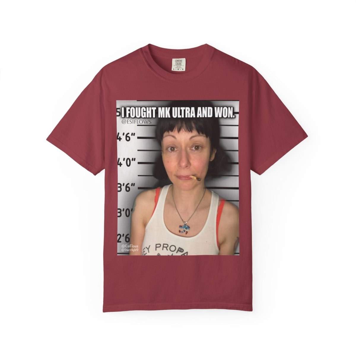 "I Fought MK Ultra and Won" | ***[Graphic Tee]*** | EsiFlows | Funny MK Ultra Unisex Garment - Dyed T-shirt - EsiFlows
