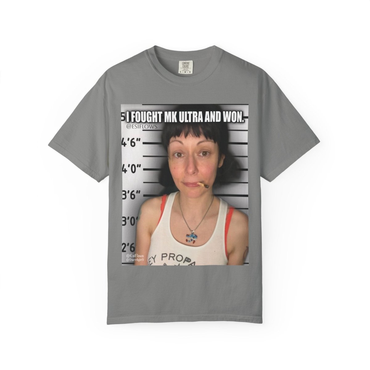 "I Fought MK Ultra and Won" | ***[Graphic Tee]*** | EsiFlows | Funny MK Ultra Unisex Garment - Dyed T-shirt - EsiFlows
