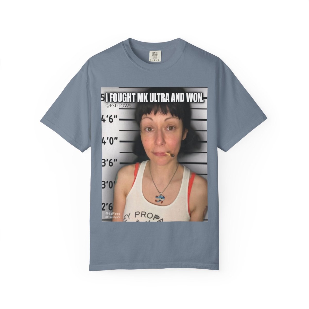 "I Fought MK Ultra and Won" | ***[Graphic Tee]*** | EsiFlows | Funny MK Ultra Unisex Garment - Dyed T-shirt - EsiFlows