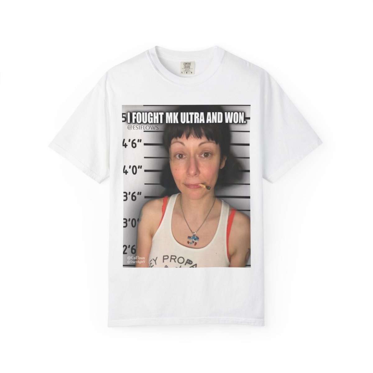 "I Fought MK Ultra and Won" | ***[Graphic Tee]*** | EsiFlows | Funny MK Ultra Unisex Garment - Dyed T-shirt - EsiFlows