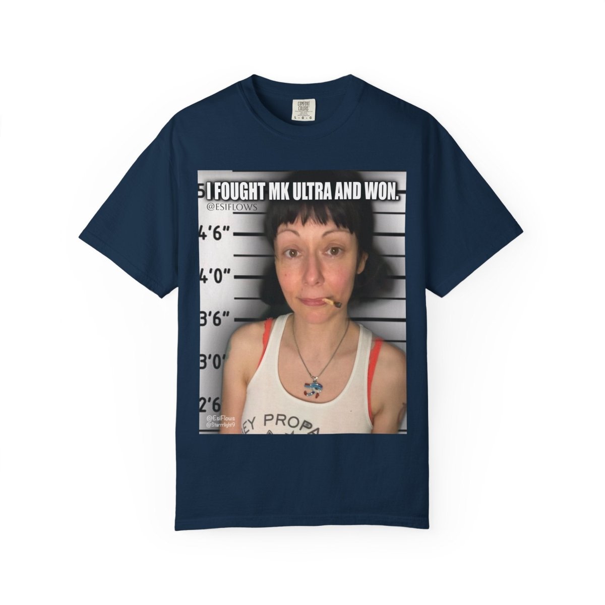 "I Fought MK Ultra and Won" | ***[Graphic Tee]*** | EsiFlows | Funny MK Ultra Unisex Garment - Dyed T-shirt - EsiFlows