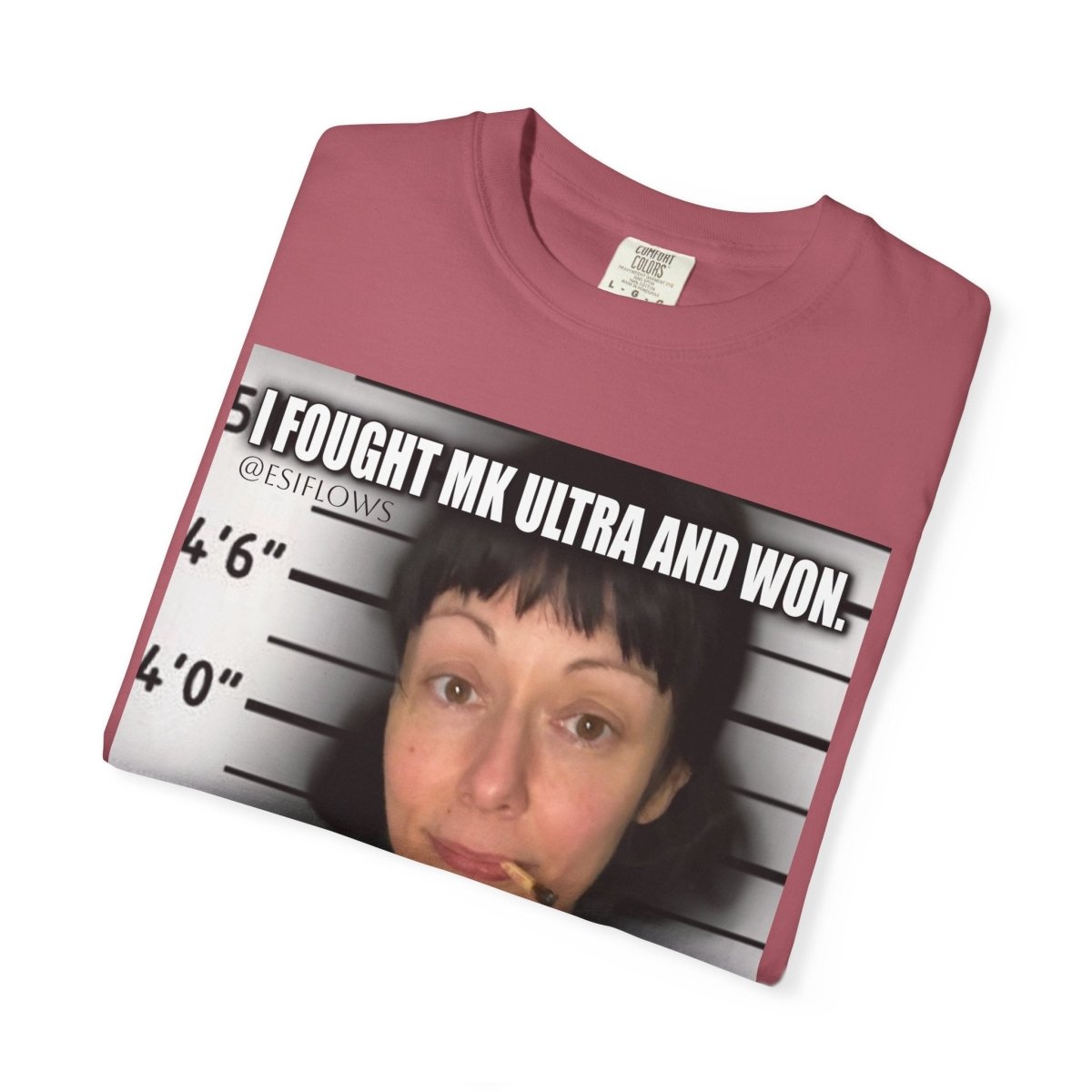 "I Fought MK Ultra and Won" | ***[Graphic Tee]*** | EsiFlows | Funny MK Ultra Unisex Garment - Dyed T-shirt - EsiFlows