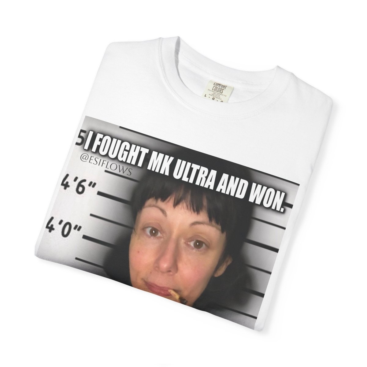 "I Fought MK Ultra and Won" | ***[Graphic Tee]*** | EsiFlows | Funny MK Ultra Unisex Garment - Dyed T-shirt - EsiFlows