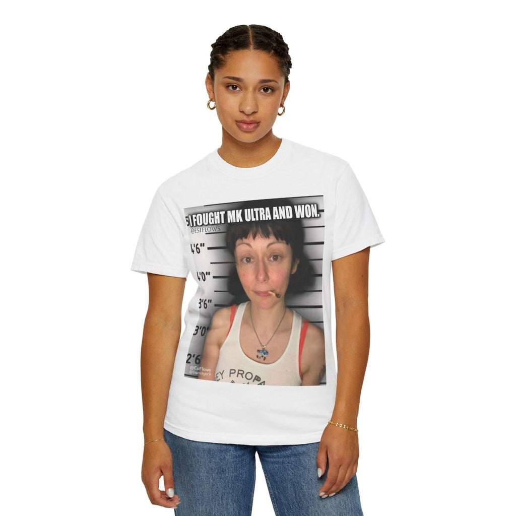 "I Fought MK Ultra and Won" | ***[Graphic Tee]*** | EsiFlows | Funny MK Ultra Unisex Garment - Dyed T-shirt - EsiFlows