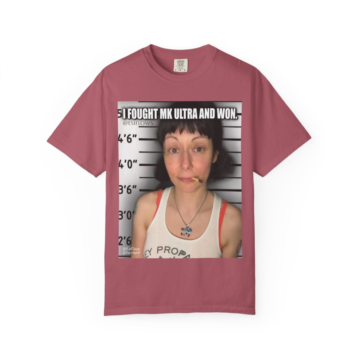 "I Fought MK Ultra and Won" | ***[Graphic Tee]*** | EsiFlows | Funny MK Ultra Unisex Garment - Dyed T-shirt - EsiFlows