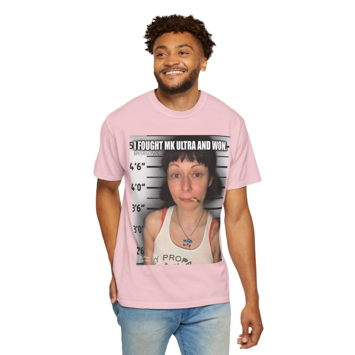 "I Fought MK Ultra and Won" | ***[Graphic Tee]*** | EsiFlows | Funny MK Ultra Unisex Garment - Dyed T-shirt - EsiFlows