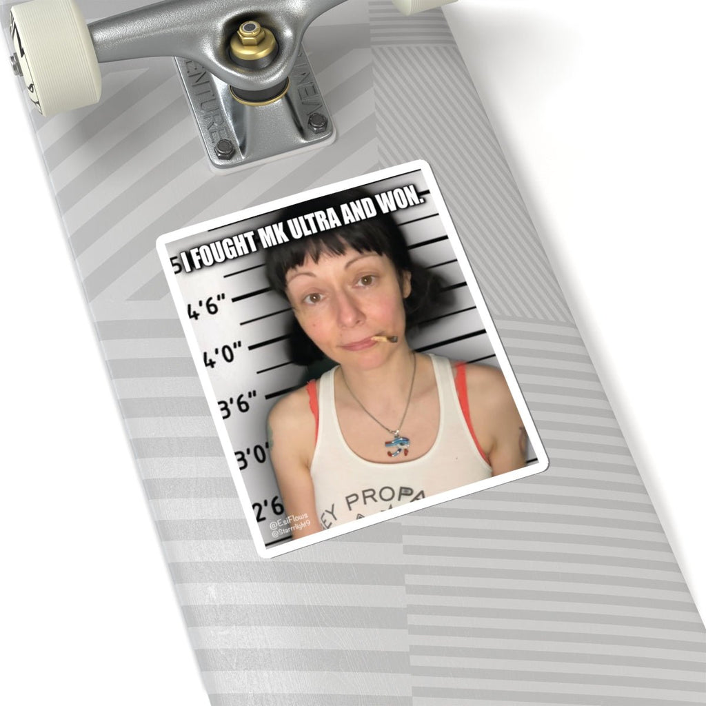"I Fought MK Ultra and Won" | ***[Sticker]*** | EsiFlows | MK Ultra Funny Stickers - EsiFlows