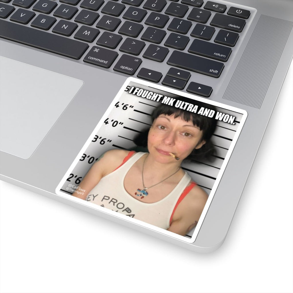 "I Fought MK Ultra and Won" | ***[Sticker]*** | EsiFlows | MK Ultra Funny Stickers - EsiFlows