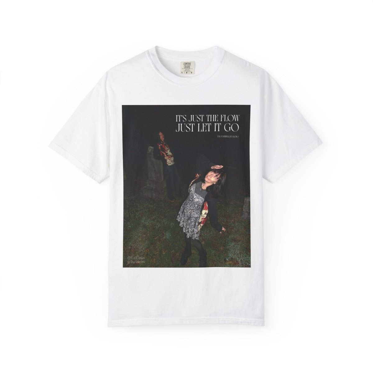 "I'ts just the flow" | ***[Graphic Tee]*** | Esi Starrrlight Radio x EsiFlows | Surreal Fashion Model Flowy T-Shirt - EsiFlows